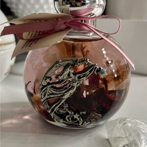 Pink Oil Lamp with Silver Detailing